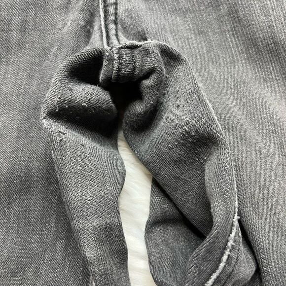 Express Ankle Legging High Rise Distressed Jeans Dark Grey Size 00R - Picture 6 of 7